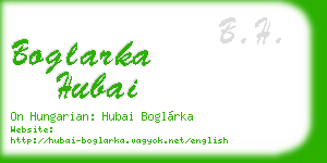 boglarka hubai business card